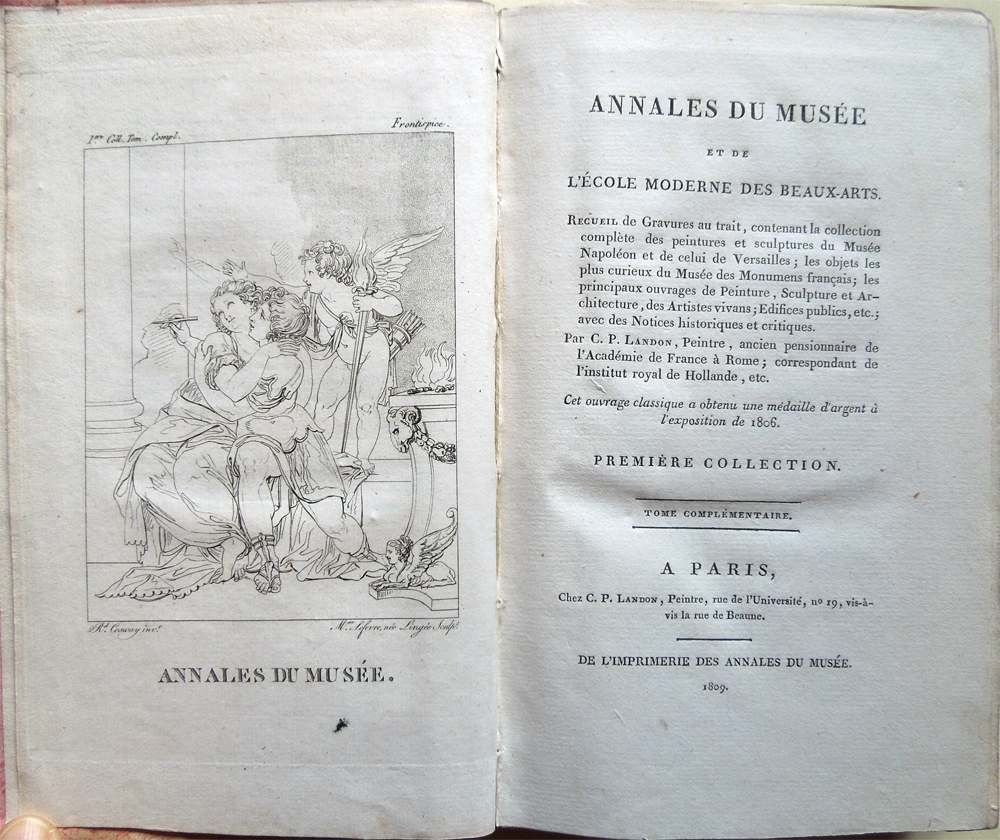 1809 Annales Du Musee Et De L Ecole Moderne Des Beaux Arts Tome Complementaire Ebay